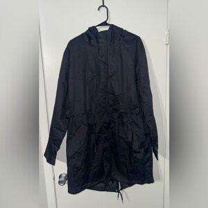 H&M Parka Water-Repellent Hooded Mens Jacket Black Size Large L New